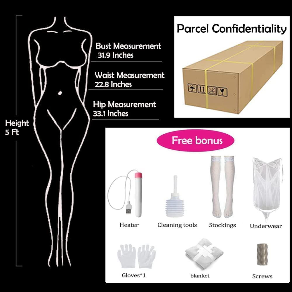 : 65 inchesUltimate Pleasure Master: Full Size Male Masturbator Sex Doll with Realistic Big Boobs Pussy Ass and Vagina Anal Sex Toy