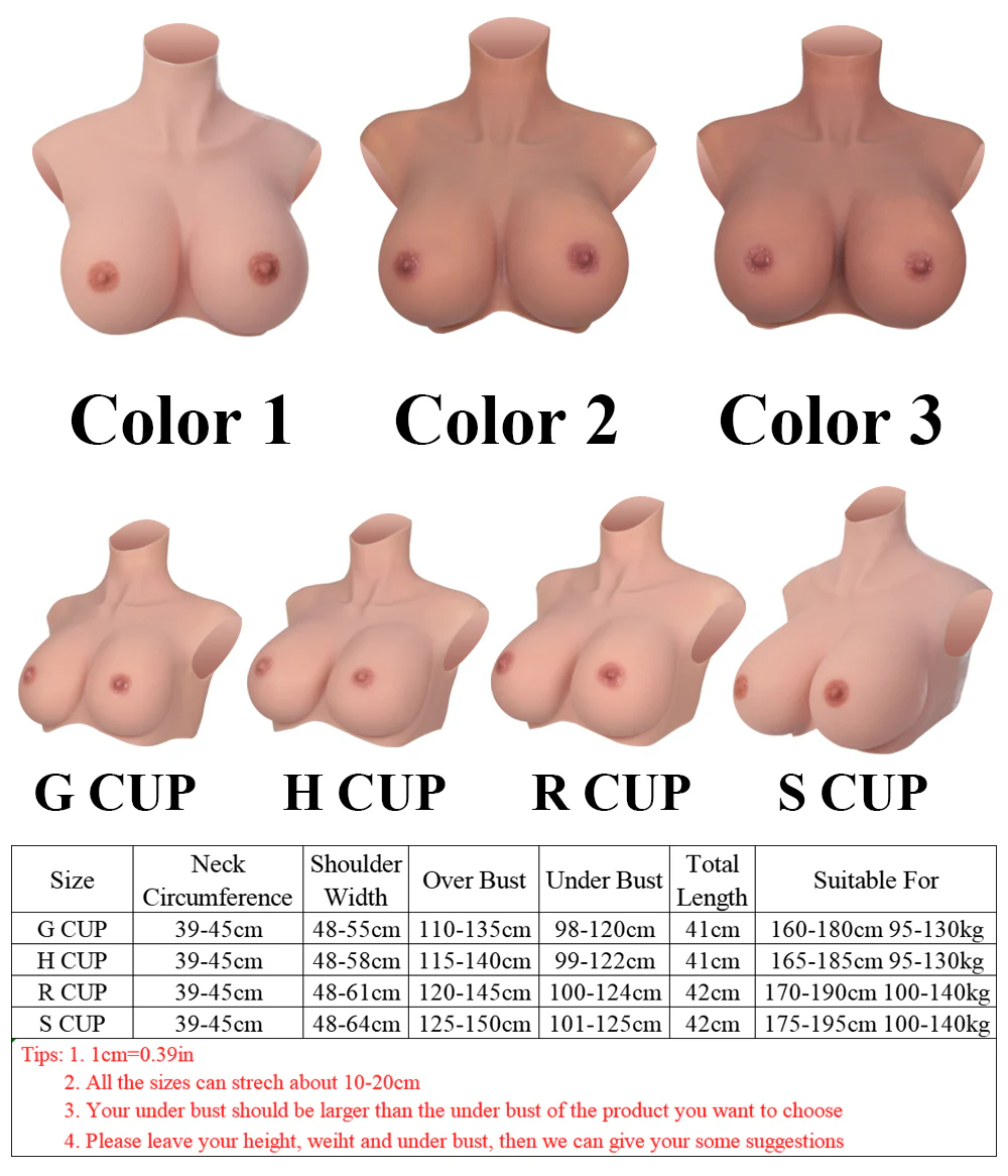 XXXL size GHRS cup size Larger Breast Forms