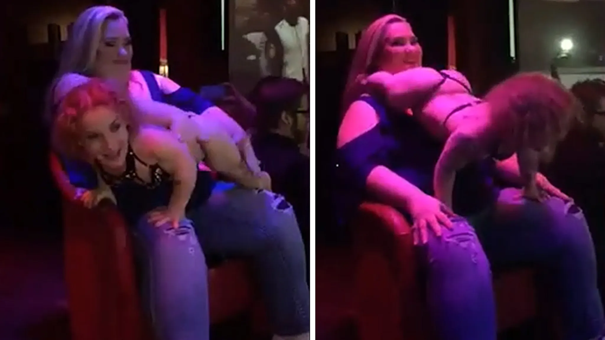 Mama June -- Slaps a Little Ass at Strip Club
