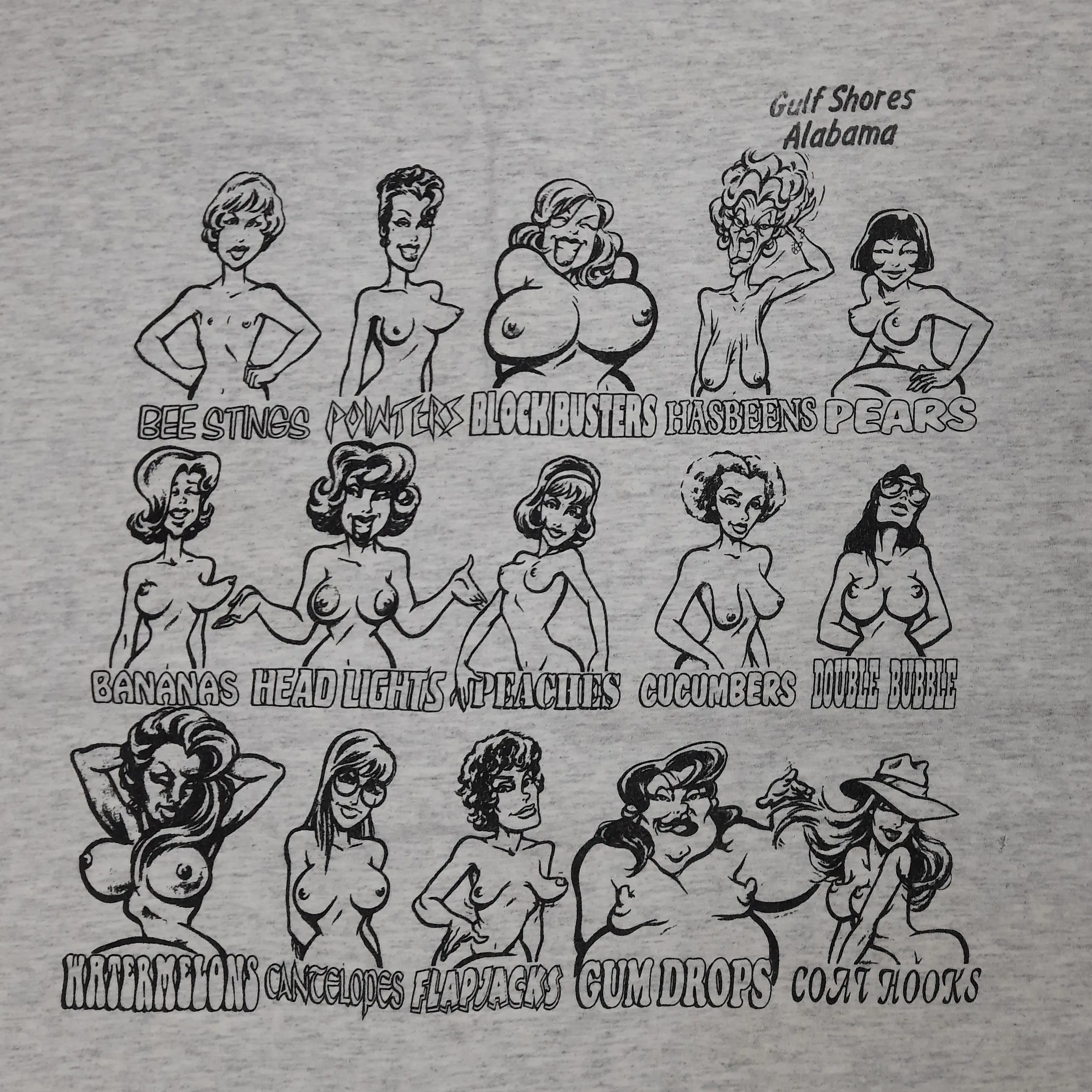 Vintage All About Boobies Tits Sexy Center Print Tee