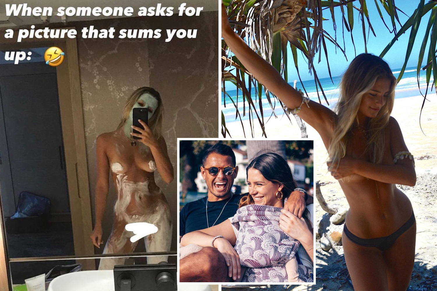 Ex-Man Utd star Javier Hernandezs stunning Wag Sarah Kohan poses naked in daring snap amid claims pair have split