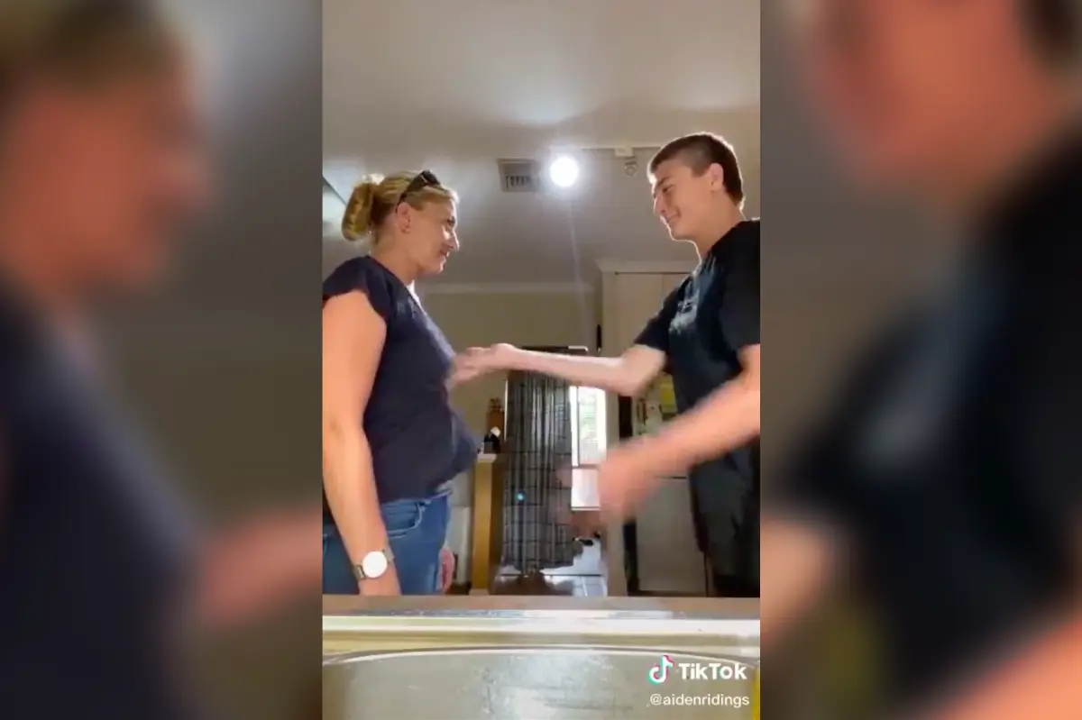 Teen slaps moms breasts for clicks in horrifying TikTok stunt