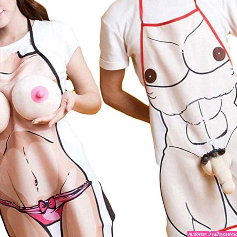Sexy Naked Woman 3D Boobs Nude Kitchen BBQ Chef Apron Fun Party Novelty Costume