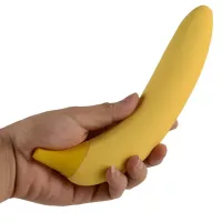 The Mellow Yellow Silicone Banana Shaped Discreet Fun Rocking Vibrator