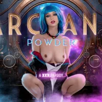 Vrcosplayx Enter a Realm of Wonders and Desire with Melanie Marie as Powder in Arcane XXX: VR Porn