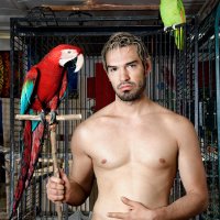 Untitled For a Definition of The Nude Series Man w Parrot