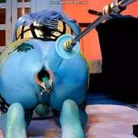 Hot Blue Skin Avatar Anal Training: Shemale Bareback Porn