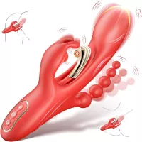 Satisfyer Threesome Rabbit Vibrator Dildo with Anal Beads Pen Vibrat