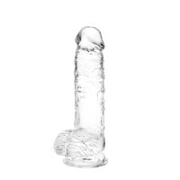 : Small Realistic Clear 6 inch Cute DildoAdult Sex Toy with Suction Cup Dildo Suitable for Beginner WomenMenGay with Thin and Slim Poke can be Use for G-spot and Anal : Health
