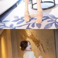 Tender model Anran Maleah conference room workplace workplace OL theme half-exposed bumps chic body temptation photo 58P