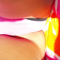 Bikini Slip GF at Pool Opens Legs Shows Pussy Line and Hair: Amateur Amateur Porn