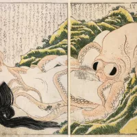 The Dream of the Fishermans Wife by Katsushika Hokusai