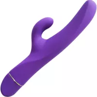 Elan Seduisant Premium Dual Action Silicone Vibrator 8.75 Purple