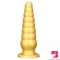 10.63in Soft Silicone Big Gold Butt Plug Dildo For Anal Expansion Orga