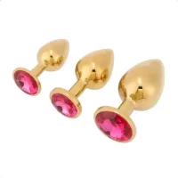 Gold Sex Toy Anal Kit 3 Piece