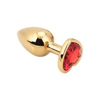 Heart shape Anal Plug small gold