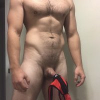 My huge erect penis holds my boxer