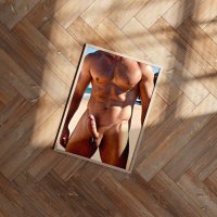 Hard Dick Nude Photo Handsome Muscular Model Showing Erect Penis in