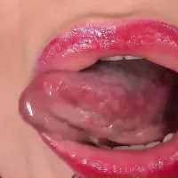 Sexy Blonde Close up Lips and Tongue Fetish: Amateur Porn