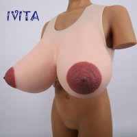 19XL Big Oval Nipples Silicone Breast Forms Drag Queen Breasts Large Boobs