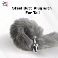 Buy Steel Butt Plug with Fur Tail