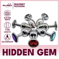 Midoko Stainless Steel Jewel Butt Anal Plug Adult Sex Toys for Men and Women