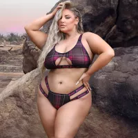 Fantasy Lingerie Plus-Size Fuckin Perfection Bralette Panty