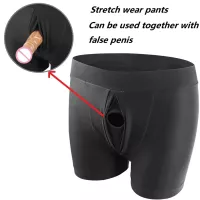 Wearable Women Lesbian Stretch Pants Dildos Pants Stretch Pants Couples Dildo Panties For Lesbian Adult Game Sex Products