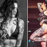 UFC star Megan Anderson strips off to underwear and shows off incredible tattoo collection in stunning photoshoot