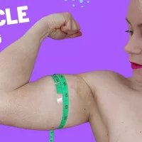 Muscle Flexing and Measuring Muscle Girl Michellexm: Australian Blonde Porn