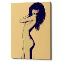 Epic Graffiti New Nude 2 by Giuseppe Cristiano Giclee Canvas Wall A