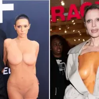 Julia Fox Mocks Biancas Naked Grammys Stunt With Topless Look