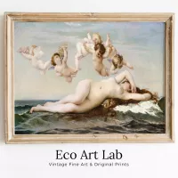 Ancient Greek Mythology Painting Nude Goddess Art. the Birth of Venus Vintage Famous Painting. Antique Greek Mythology Art PRINTABLE Digital