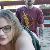 Park Bench MILF Rubs Fat Pussy Bend Over Fuck Doggystyle Outdoor