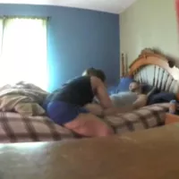 Peeping at moms big ass as she enjoys a cock