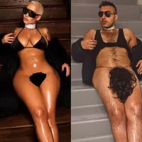 Amber Rose Challenge taken up by fans inspired by models defiant naked bush shot