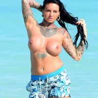 Jemma Lucy turns up the heat as she poses TOPLESS on holiday