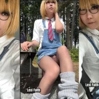 Netter asiatischer femboy Lexi Faith nacktheit im freien
