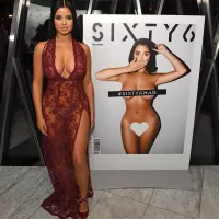 Demi Rose Mawby stuns in completely sheer dress as shes joined by scantily-clad reality stars for her nude magazine cover launch