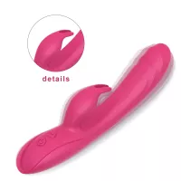 12 Inci Kecil Getar Vagina Insert Bergetar Pink Kepala Ganda Dildo Tongkat Vibrator Mainan Seks untuk Pria Wanita Kuat Indian