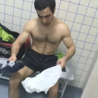 Male nudity: Hairy guy caught naked