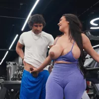 Big Ass MILF Nataly Ordonez Watching Him Jog In Gym Fucked Big Dick 21604K