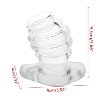 Buy Hollow Tunnel Butt Rippled Thread Anal Peep Hole Enema Plug Speculum Non Vibrating Butt Plugs Online