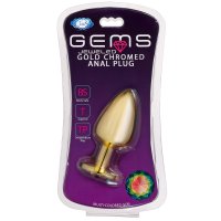 : Cloud 9 Novelties Cloud 9 Novelties Gems Gold Chromed Anal Plug Large : Health Household