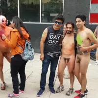 Nudist: Naked parade in Mexico HD