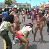 Nude Dance at Pride CFNM in Public
