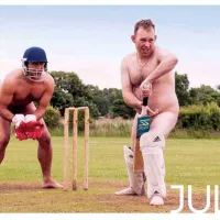 In pictures: Burscough cricket team strips off to raise cash for bats and balls