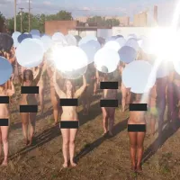 130 Women in Nude Art Installation Against Donald Trump