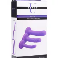 Strap U Tri-Play 3 Piece Silicone Dildo Set
