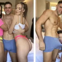 Super heet trio met 2 sexy Tsjechische meisjes